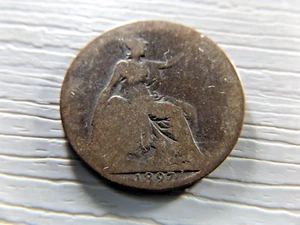 UK GREAT BRITAIN 1897 Half Penny - Picture 1 of 2