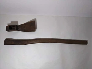 Vintage Adze 27" Handle and 9" Head NOT USABLE Amish? - Picture 1 of 8