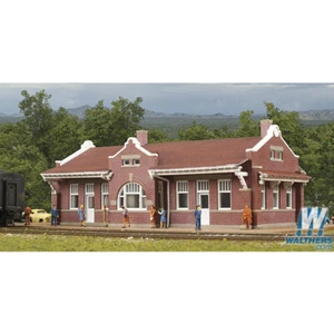 Walthers 933-3803 Santa Fe-Style Brick Depot Kit 6-3/4 x 3-7/8 x 2-1/4": N Scale - Picture 1 of 1