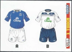 TOPPS TOTAL FOOTBALL-2009- #218-EVERTON HOME & AWAY KITS - Picture 1 of 1