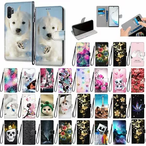 For Samsung S8 S9+ S10 Note10+ Flip Slim PU Leather Wallet Card Case Stand Cover - Picture 1 of 37