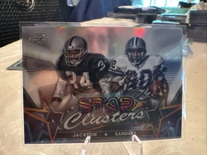 Bo Jackson Barry Sanders Star Cluster Cosmic Chrome Silver Holo - Picture 1 of 3
