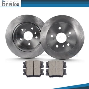 Fits 2008-2012 Toyota Avalon 3.5L Rear Disc Brake Rotors & Ceramic Pads Set - Picture 1 of 9