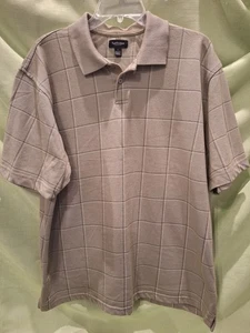 #503 Camisa Polo Van Heusen Studio Para Hombres Talla L Informal Verde A Cuadros - Imagen 1 de 4