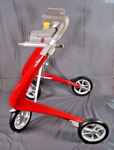 Andador de vía ancha ultraligero de carbono byACRE 18,5" asiento ancho - rojo - Imagen 1 de 9