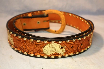 Cinturón de cuero Armadillo & Longhorn Cintos Imperial México Foto 1 de 4