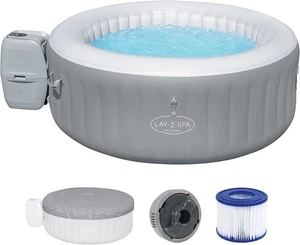 Bestway LAY-Z-SPA St. Lucia AirJet™ bañera de hidromasaje 170 x 66 cm redondo gris plata - Imagen 1 de 12