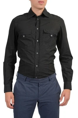 Just Cavalli Men's Black Long Sleeve Casual Shirt SZ S M - Image 1 of 4