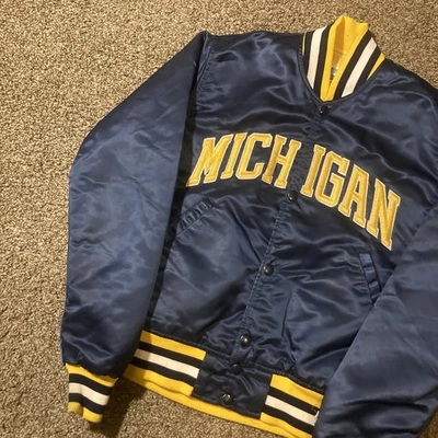 Chaqueta De Colección Años 80 90 Michigan Wolverines U M Azul Starter Nylon Adulto S EE. UU. Foto 1 de 4
