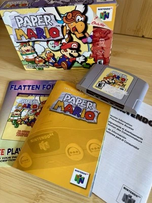 Paper Mario (Nintendo 64, 2001) в коробке 100% полный в коробке подлинный - протестирован - Изображение 1 из 4