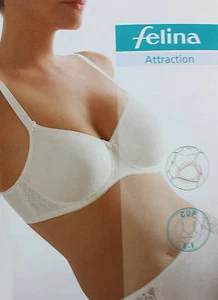 NEU CREMEWEISS VANILLE SOFTSCHALEN BH 647 ATTRACTION 75 C FELINA *376627 - Picture 1 of 3