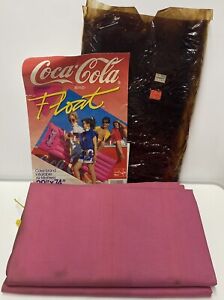 Coca Cola Cherry Coke Pink Air Mattress, NOS, 1986 29”x74” Cotton Over Rubber