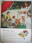 1949 Vintage Original Magazine Ad Beer & Ale Friends Over for Tennis CROCKWELL