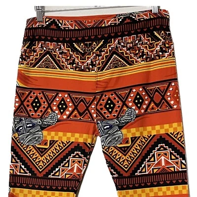 LuLaRoe Halloween Azteca Tribal Momia Leggings Altos y Curvilíneos Momia Suave Naranja Foto 1 de 4