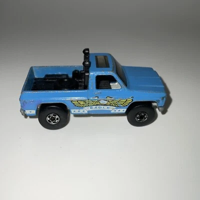 Camioneta pickup Chevrolet Blackwall 4x4 Hot Wheels Bywayman Blue Eagle 1977 vintage Foto 1 de 4
