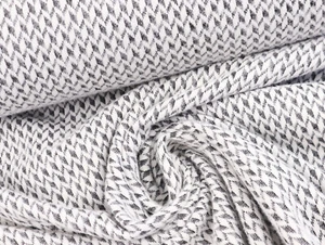 JACQUARD Strick Stoff super weich geometrische Muster SCHWARZ/WEIß EUR 19,98/m - Bild 1 von 3