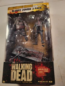 McFarland AMC The Walking Dead Bloddy Zombie 3 Pack Action Figure Series 2 2012 - Picture 1 of 6