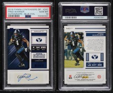 2018 Contenders Draft Picks Ticket Blue Foil Fred Warner PSA 10 Rookie Auto RC