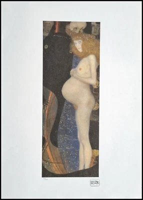 GUSTAV KLIMT * The Hope I * 70 x 50 cm * signed lithograph * limited # 32/200 - Bild 1 von 4