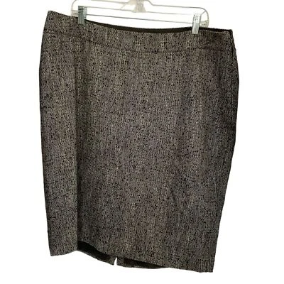 Falda Lápiz Lane Bryant Negra Blanca Mezcla Lana Completamente Forrada Tweed Talla 18 Foto 1 de 4