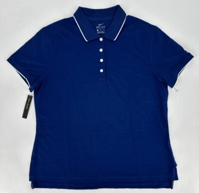 Nike Polo Mujer Talla XL Dri Fit Manga Corta Azul Retro Años 90 BV0182-492 Foto 1 de 4