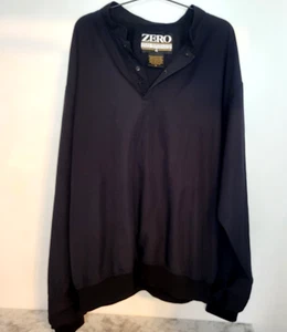 Chaqueta cortavientos Zero Restriction para hombre grande negra ligera de golf 2 bolsillos - Imagen 1 de 7