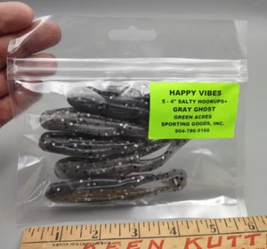 New Happy Vibes 4" Gray Ghost Frogs 5 Pack - Picture 1 of 3
