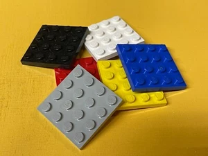 Lego Basic Bauplatte 4x4 3031 - Farbe wählbar, 6 Stück - rot gelb blau schwarz - Bild 1 von 5