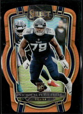 2022 Panini Select Orange Prizm Die-Cut /199 Nicholas Petit-Frere RC #205 - Image 1 of 2