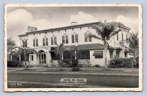 Postal J93/Vero Beach Florida C1940 Hotel Del Prado 183 - Imagen 1 de 4