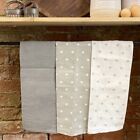 Love Heart Tea Towels Pack of 3 Grey 100% Cotton Kitchen Dish Cloth Assorted Set