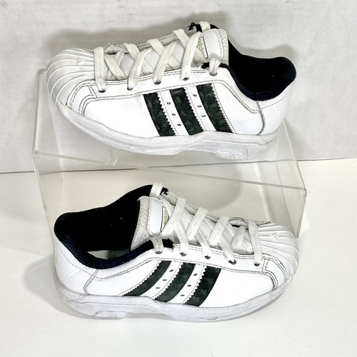 Sneaker ADIDAS bambini SuperStar punta a guscio bianca a righe nere unisex taglia 12K