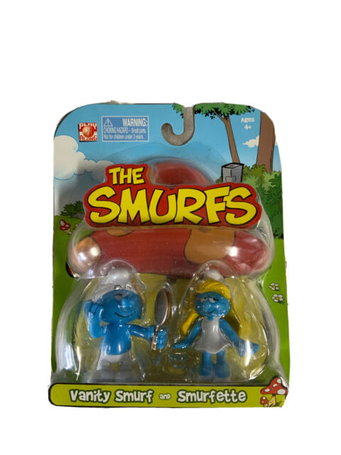 Smurfs Micro Village Papa Smurf & Smurfette DELUXE *2 IN 1 * NEIGHBOR PACK  Jakks