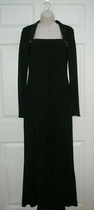 Jones of New York Women’s Size 12 Evening Dress Long Black Elegant Beaded Neck - Picture 1 of 12