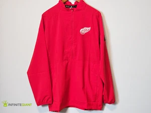 NHL Adidas 1/2 Zip Detroit Red Wings Game Mode Official Merch Light Jacket NWT - Picture 1 of 9