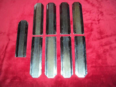 9 anciennes plaques propreté laiton objet art déco nouveau porte serrure maison - Photo 1/4