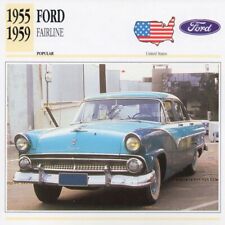 1955-1959 FORD FAIRLANE Classic Car Photograph / Information Maxi Card