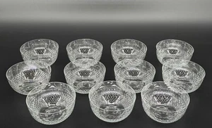 Vintage Set of 11 Kosta Boda Sweden Finger Dessert 4.5” Cut Glass Bowls, Signed - Picture 1 of 7