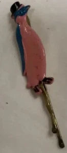 Penguin Hair  Bobby Pin Clip Pink  Blue Black Hat Vintage Charming Accessory Fun - Picture 1 of 2