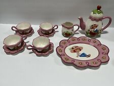 Strawberry Shortcake Porcelain Tea Set Plater Tcfc Year 2004