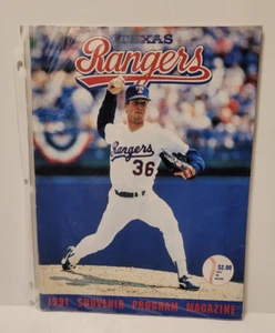 Texas Rangers 1991 Souvenir Program Bobby Witt - Picture 1 of 1