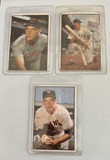 3- 1953 Bowman Color 23 Herman Wehmeier 25 Walter Evers & 76 Jim Hearn Low Grade