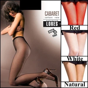 Lores Cabaret high quality luxury elegant stylish fishnet tights Black Red White - Picture 1 of 67