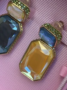 Swarovski Orbita Clip Ohrringe Blau/Gelb - Bild 1 von 12