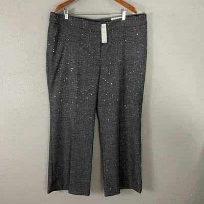 NUEVO Pantalones Chicos $119 Talla 4R o 20R Pierna Ancha Gris Cuadros Lentejuelas Bolsillos Ropa de Hombre Foto 1 de 4