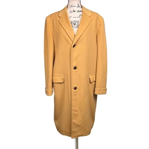 Vtg Rexmoor Full Length 100% Cashmere Overcoat Single Breast Camel MCM - Picture 1 of 11