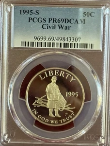 1995-S 50C PCGS PR69DCAM CIVIL WAR - Picture 1 of 3