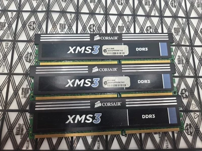 3 x 2GB (6GB Total) 1600MHz Corsair XMS3 DDR3 RAM Memory Module CMX6GX3M3A1600C9 - Image 1 of 2