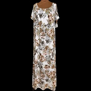 Maxi Floral 1X Womens DressBoho Resort Beach Vacation Travel Church Housedress - Picture 1 of 10