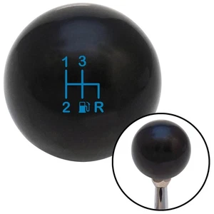 Blue 4 Speed Shift Pattern - Gas 6 Black Shift Knob w/ M16x1.5 Insert Shifter - Picture 1 of 18